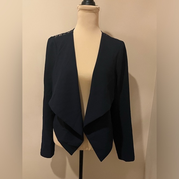 Anthropologie Bailey 44 Womens Cascara Draped Lace Back Blazer, size Large - Picture 4 of 6